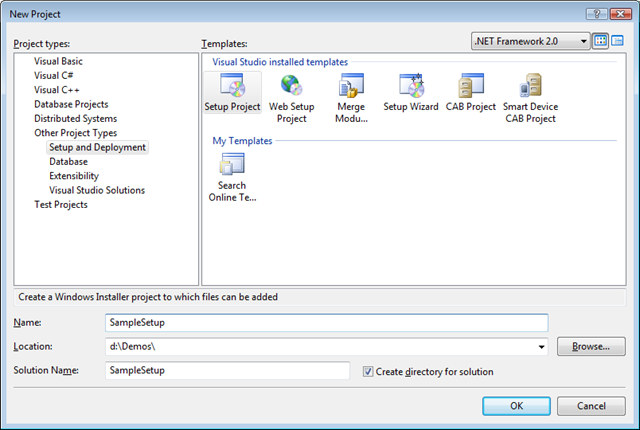 Creating A Setup Program In Visual Studio 2008